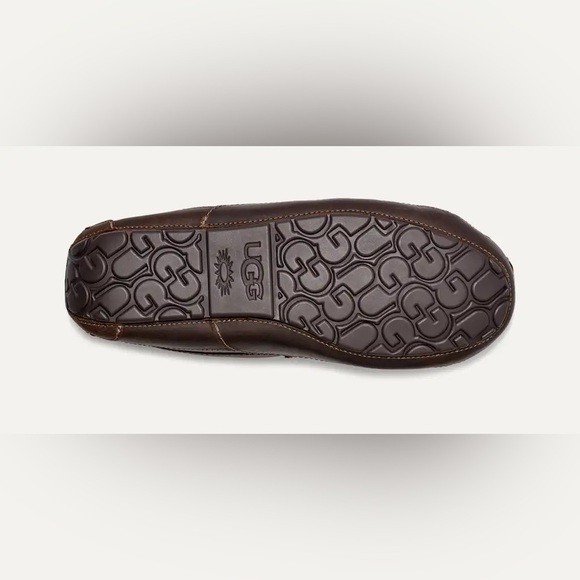 UGG Men's Rich Brown Ascot Leather Loafers size 13 - Picture 8 of 9